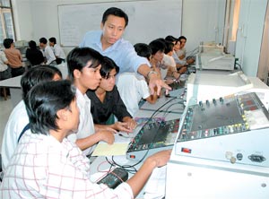 Students in lab Students in lab